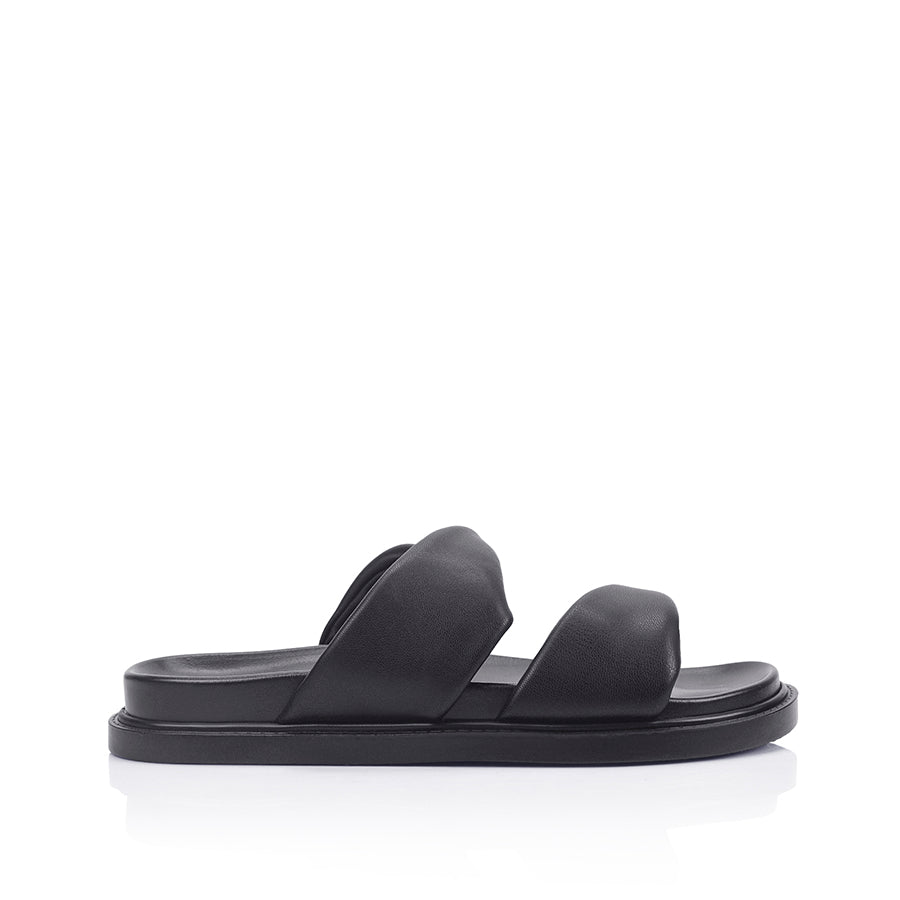 Bindy Footbed Slides - Black