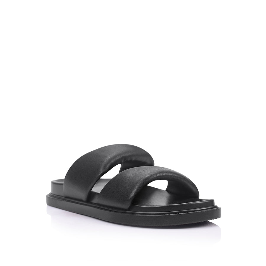 Bindy Footbed Slides - Black