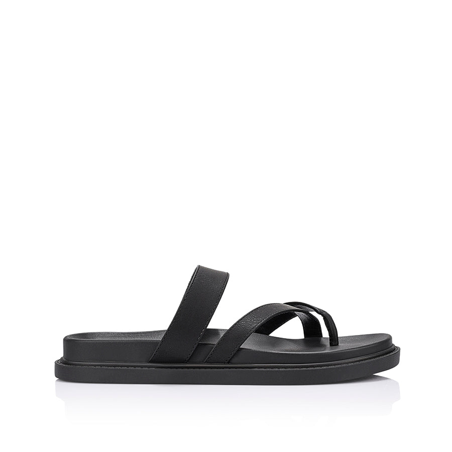 Binky Footbed Slides - Black