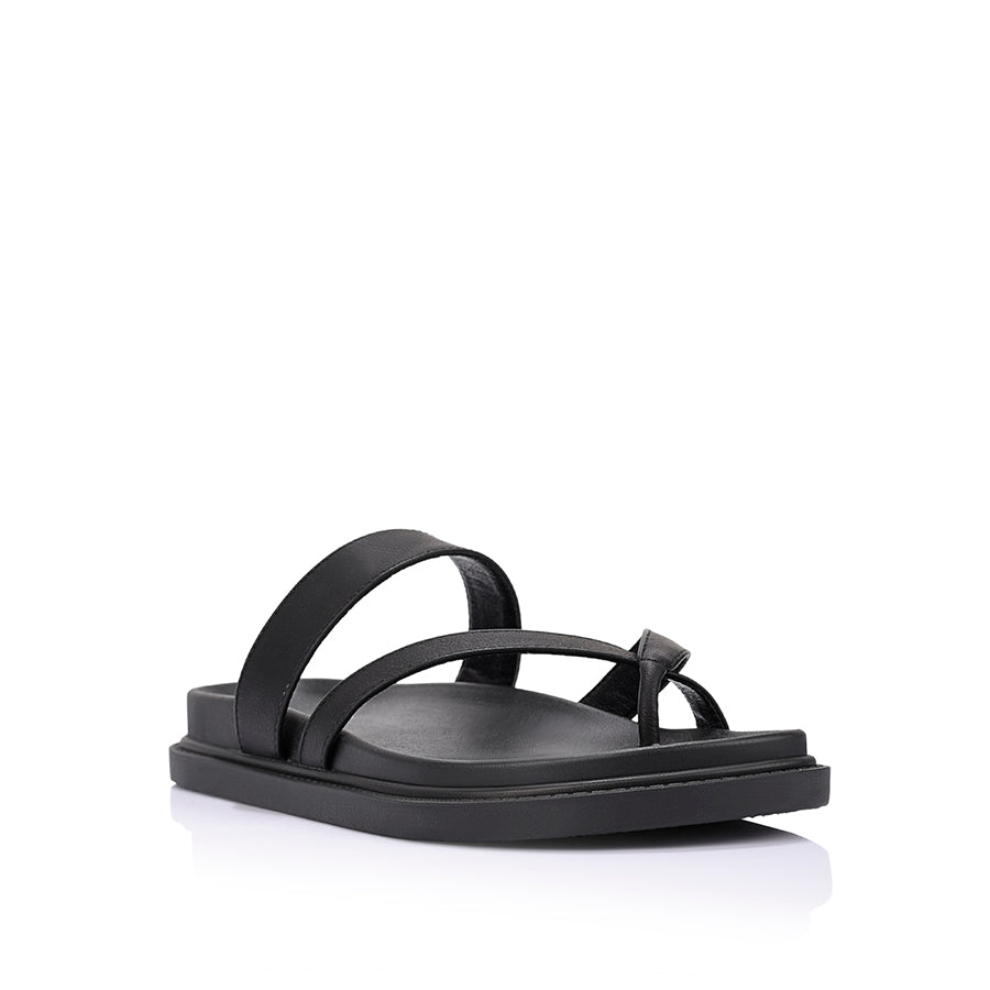 Binky Footbed Slides - Black