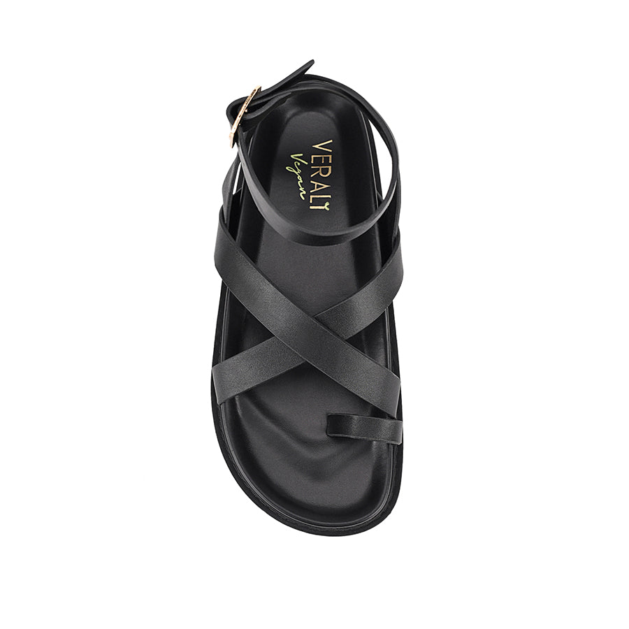 Brady black footbed strappy sandals