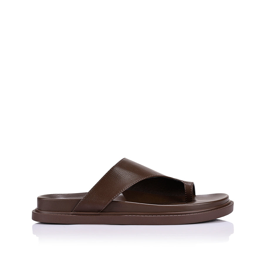 Brenda Footbed Slides - Chocolate Brown