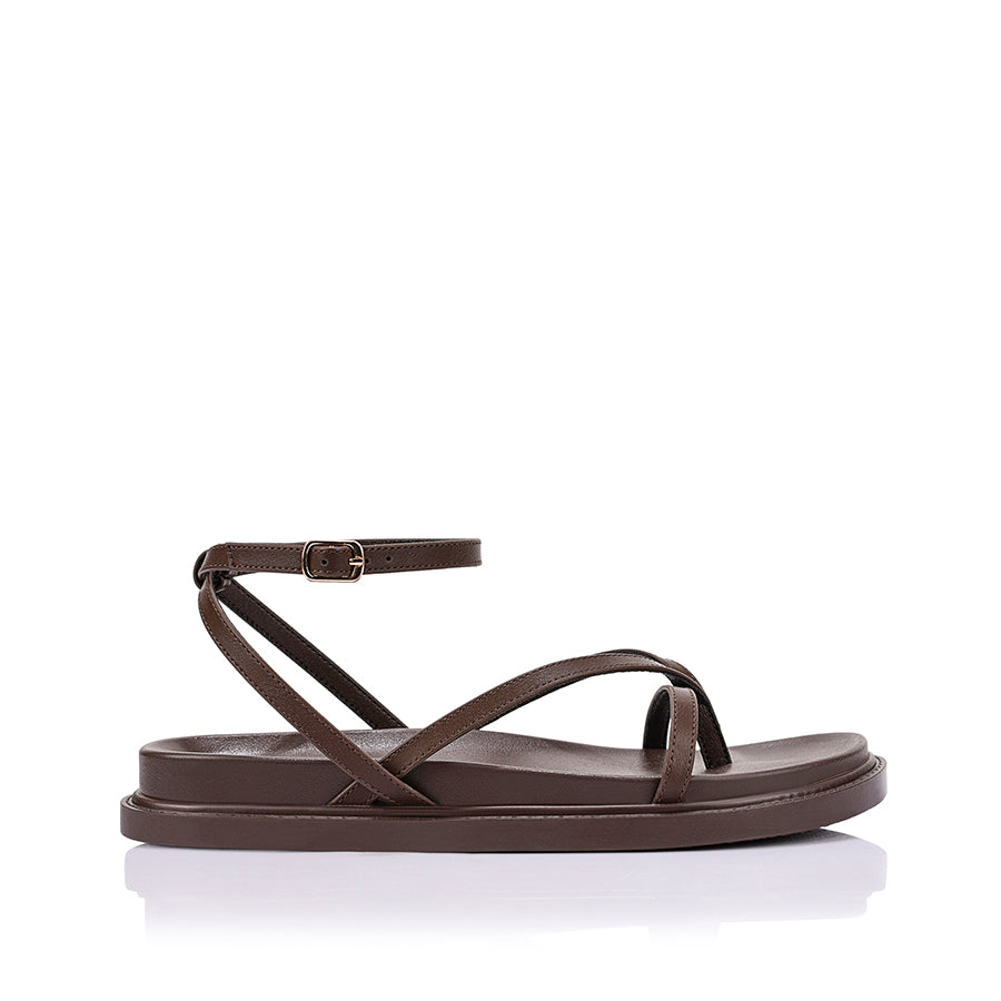 Brinley Footbed Sandals - Chocolate Brown