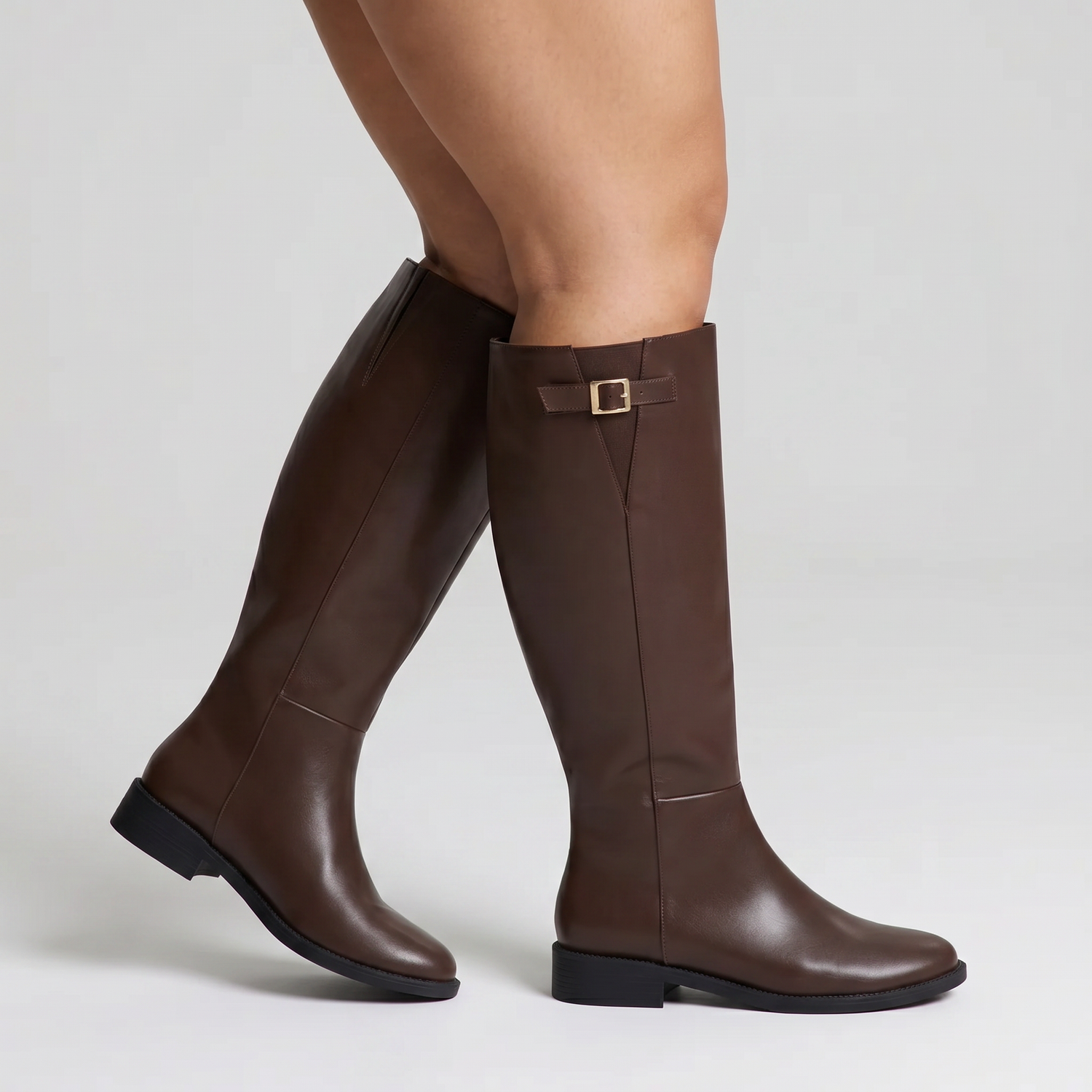 Garfield Wide Calf Tall Boot - Chocolate Brown