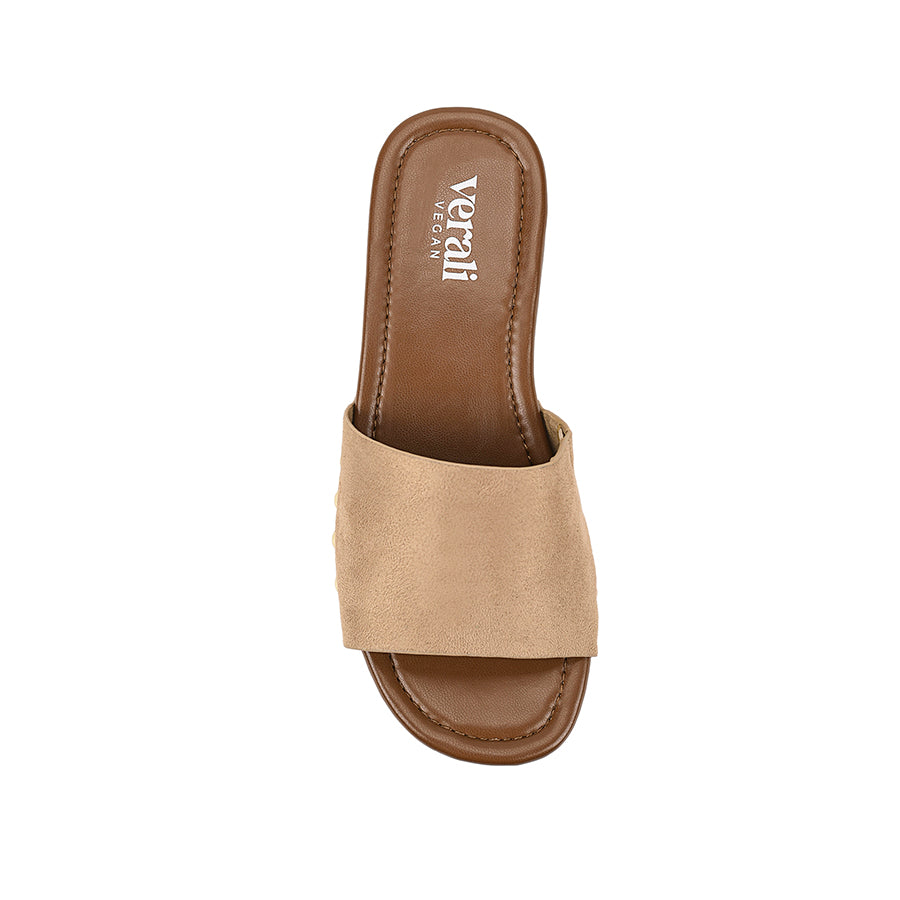 Women's slip on boho clogs with microsuede upper and studded details