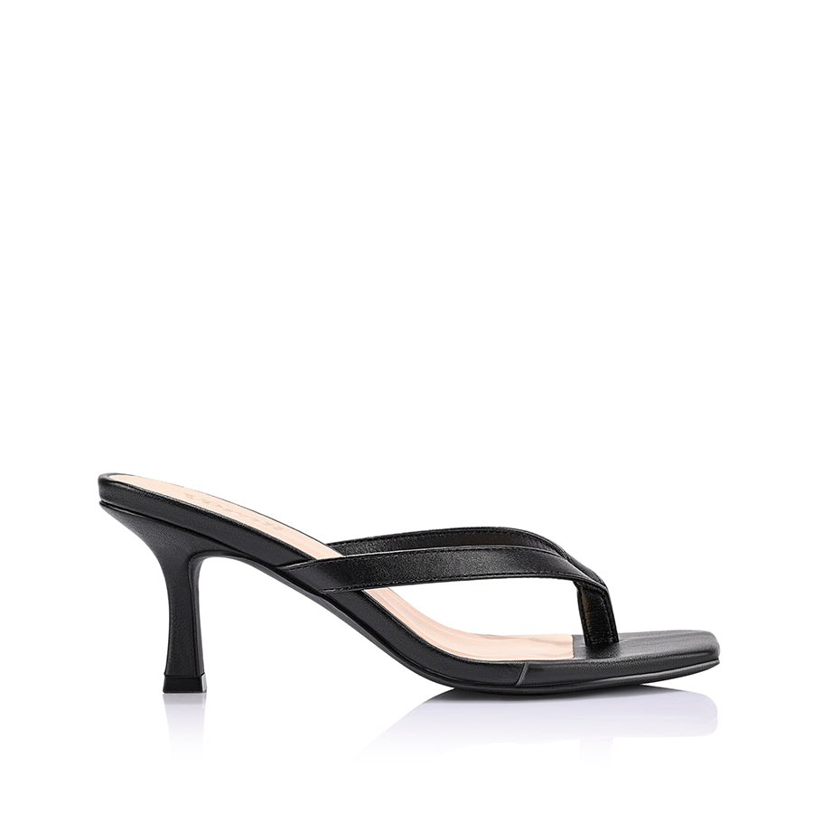 Essence Heeled Thongs - Black