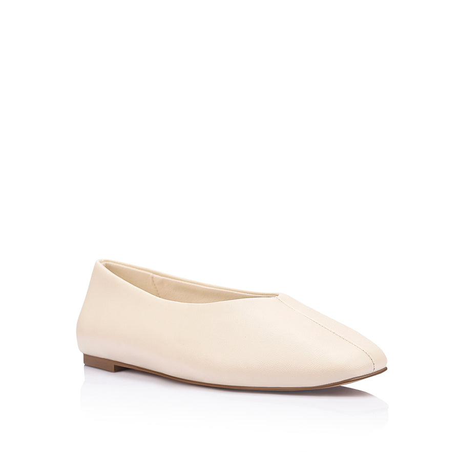 Euan Ballet Flats - Bone White