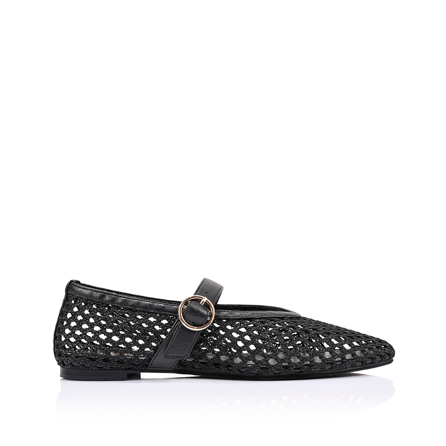 Eunice Mary-Jane Flats - Black