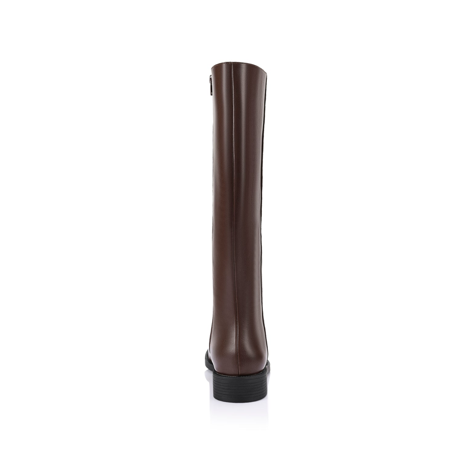 Womens chocolate brown flat knee high riding boot