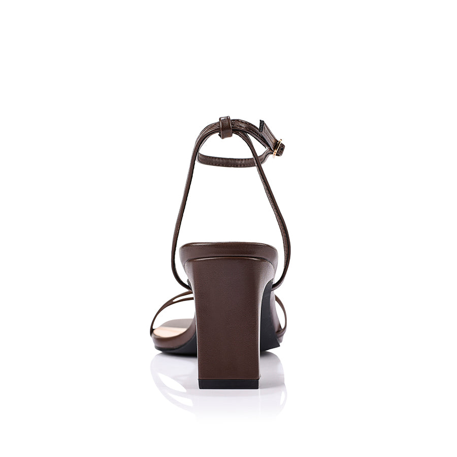 Gilbert Block Heel Sandals - Chocolate Brown