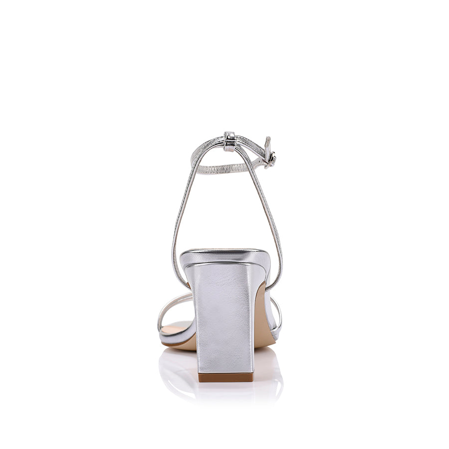 Gilbert Block Heel Sandals - Silver