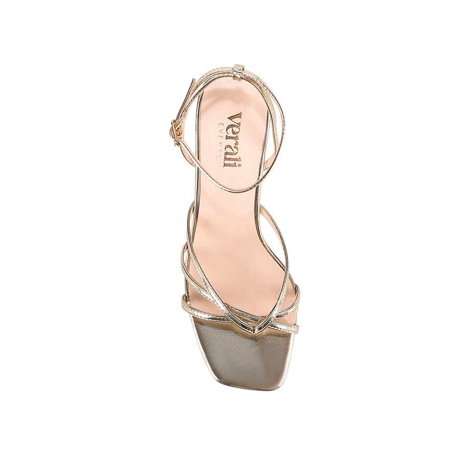 Gio Block Heel Sandals - Champagne Gold