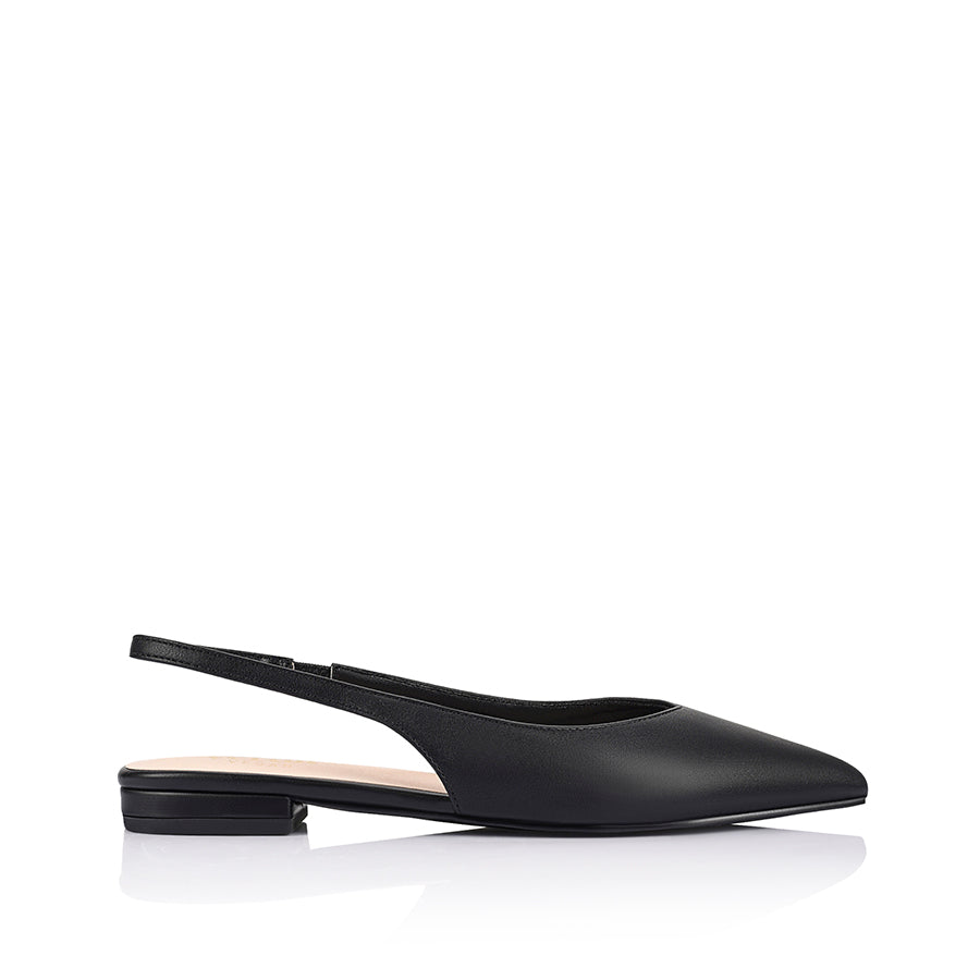 Hillary Slingback Flats - Black