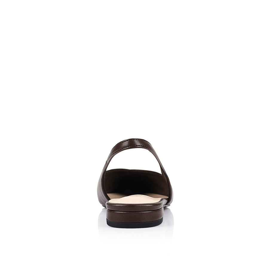 Hillary Slingback Flats - Chocolate Brown