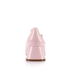 Blush Pink Patent Block Heel Mary Jane