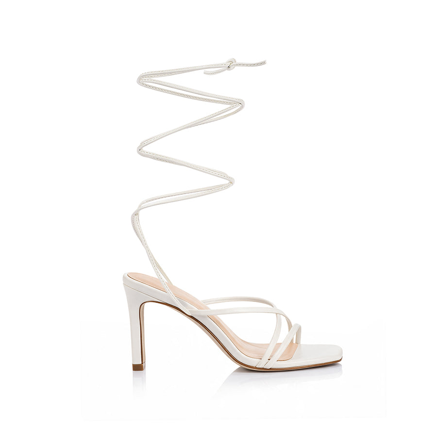 Kito Block Heel Sandals - Chalk White