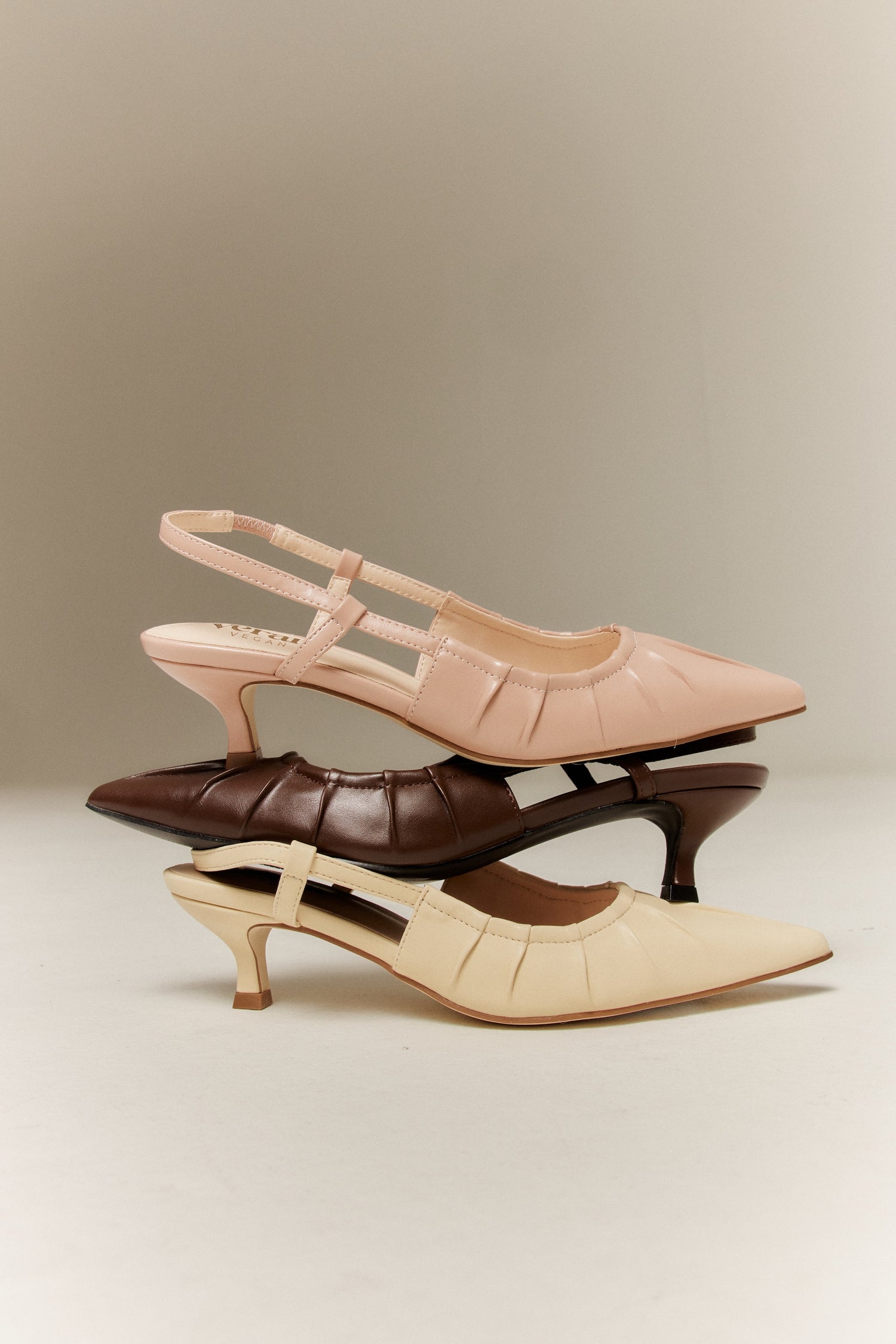 Lucius Slingback Kitten Heels - Butter Cream