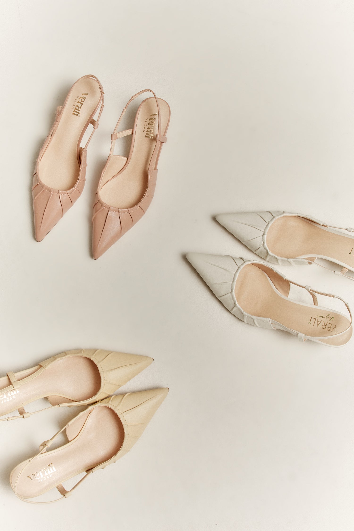 Lucius Slingback Kitten Heels - Chalk White