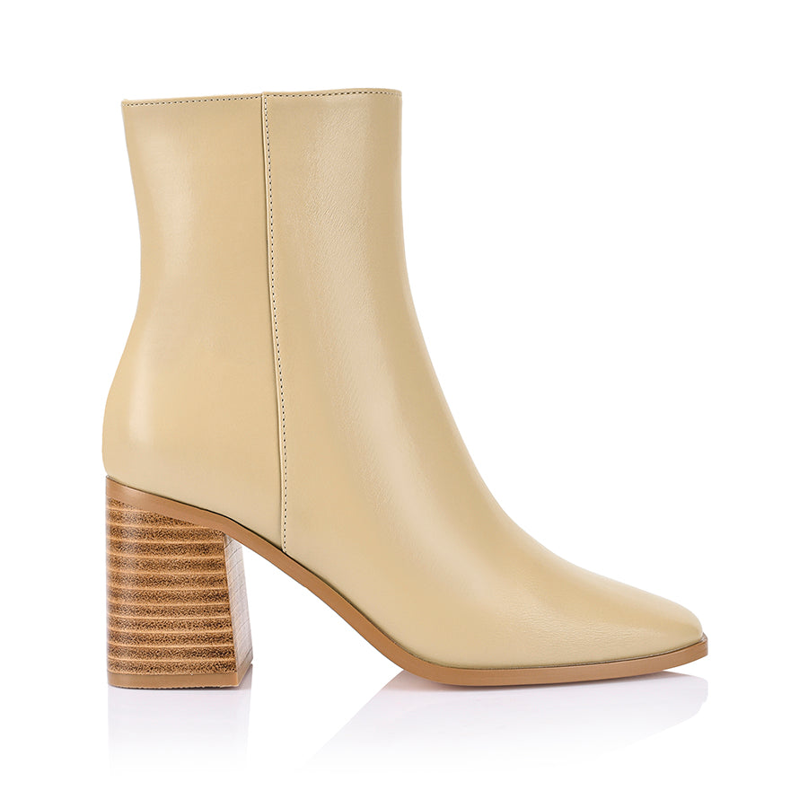 Liliah Ankle Boots - Beige