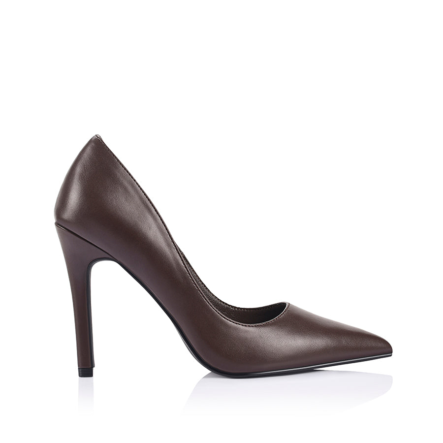 Mikayla Stiletto Heel Pumps - Chocolate Brown