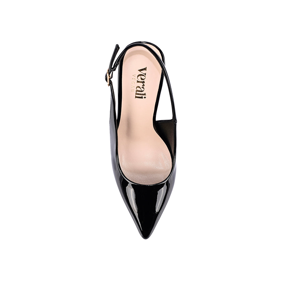 Miller Sling Back Stilettos - Black Patent