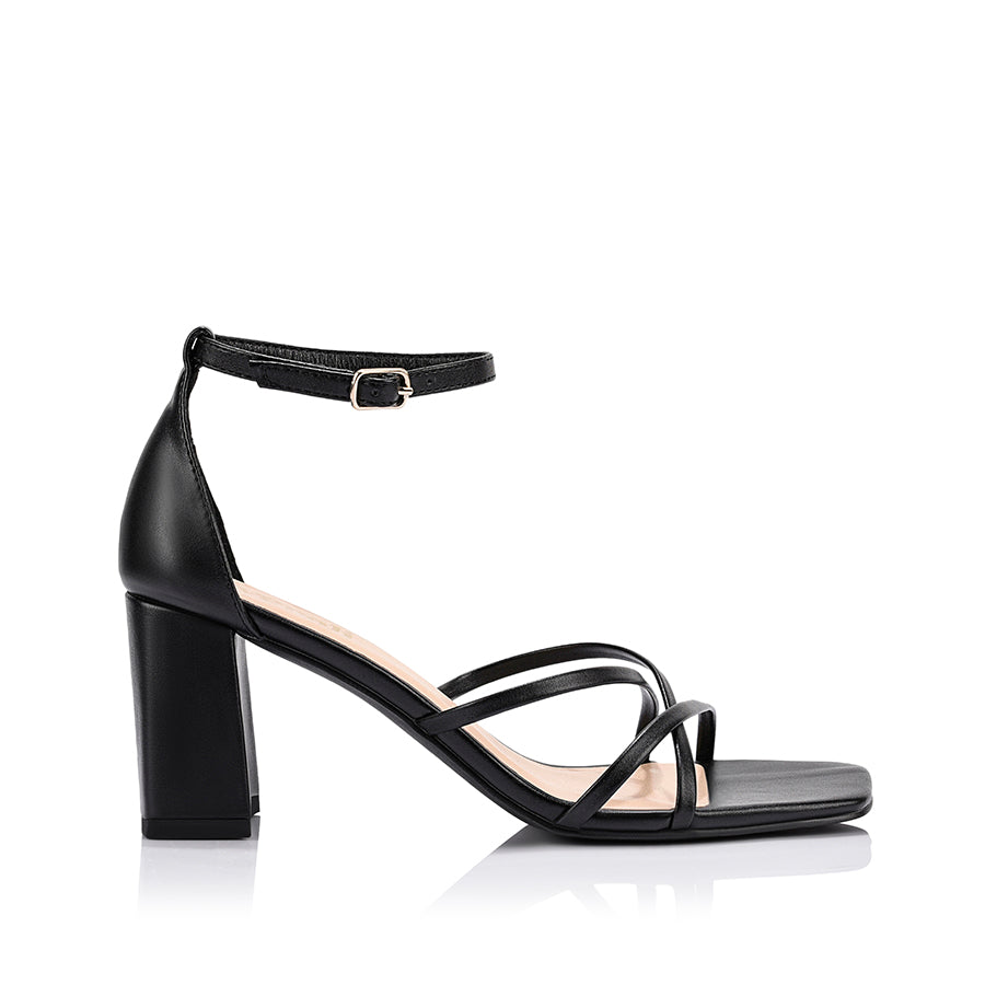 Nelly Block Heel Sandals - Black