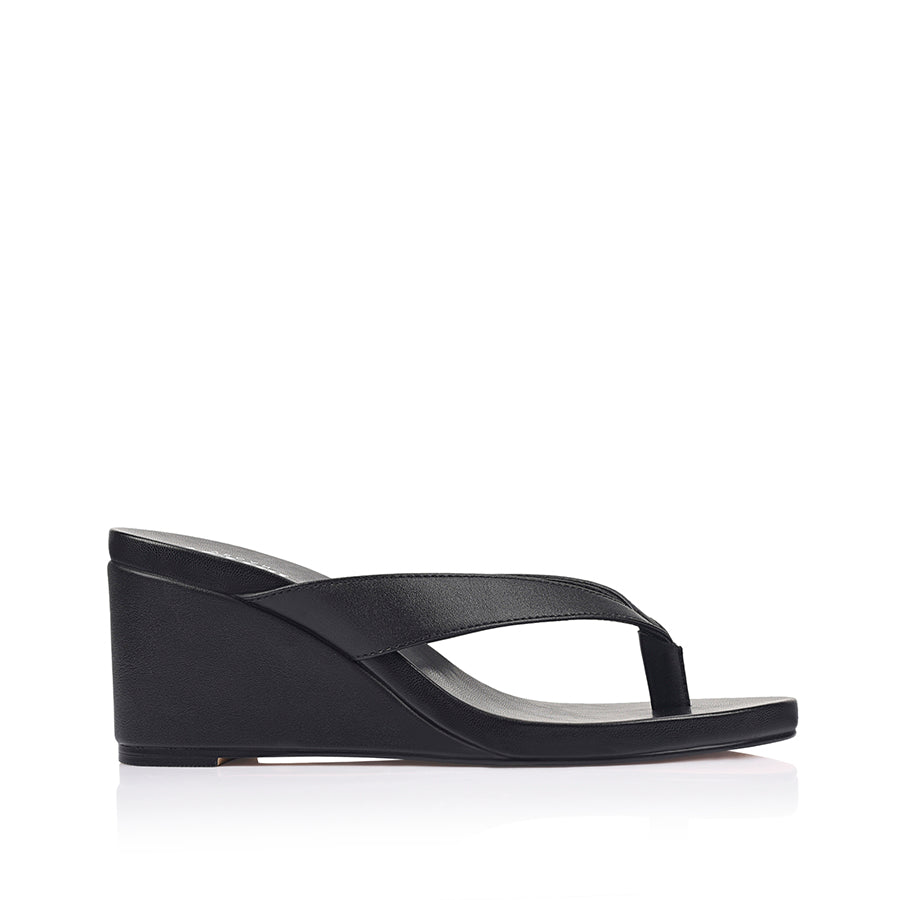 Polly Thong Wedges - Black