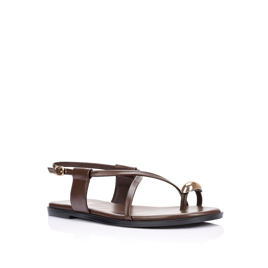 Sapphire Strappy Sandals - Chocolate Brown