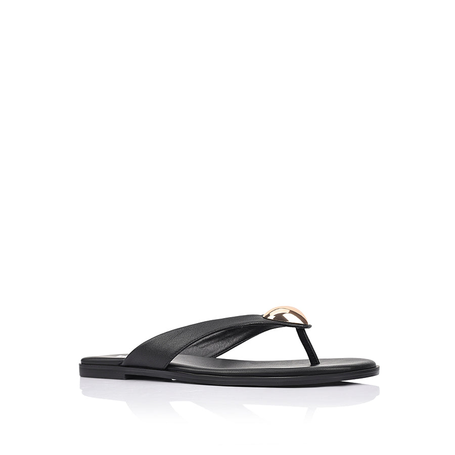 Sara Casual Thongs - Black