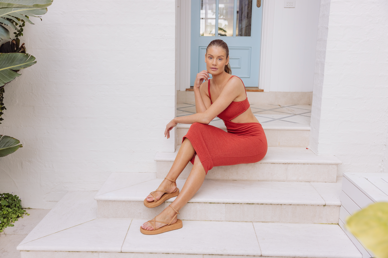 Bondi Flatform Sandals - Caramel Softee