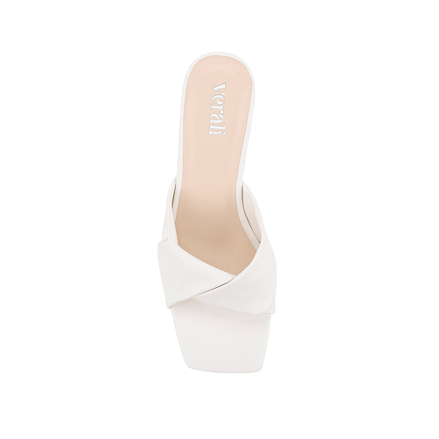 Stella Block Heel Mules - Chalk Smooth