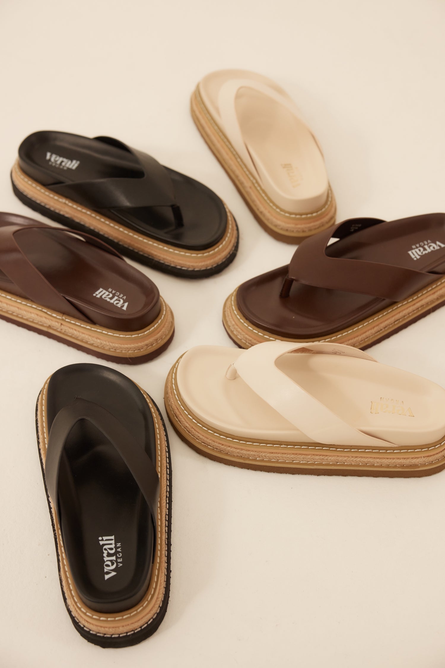 Theo Platform Thongs - Chocolate Brown