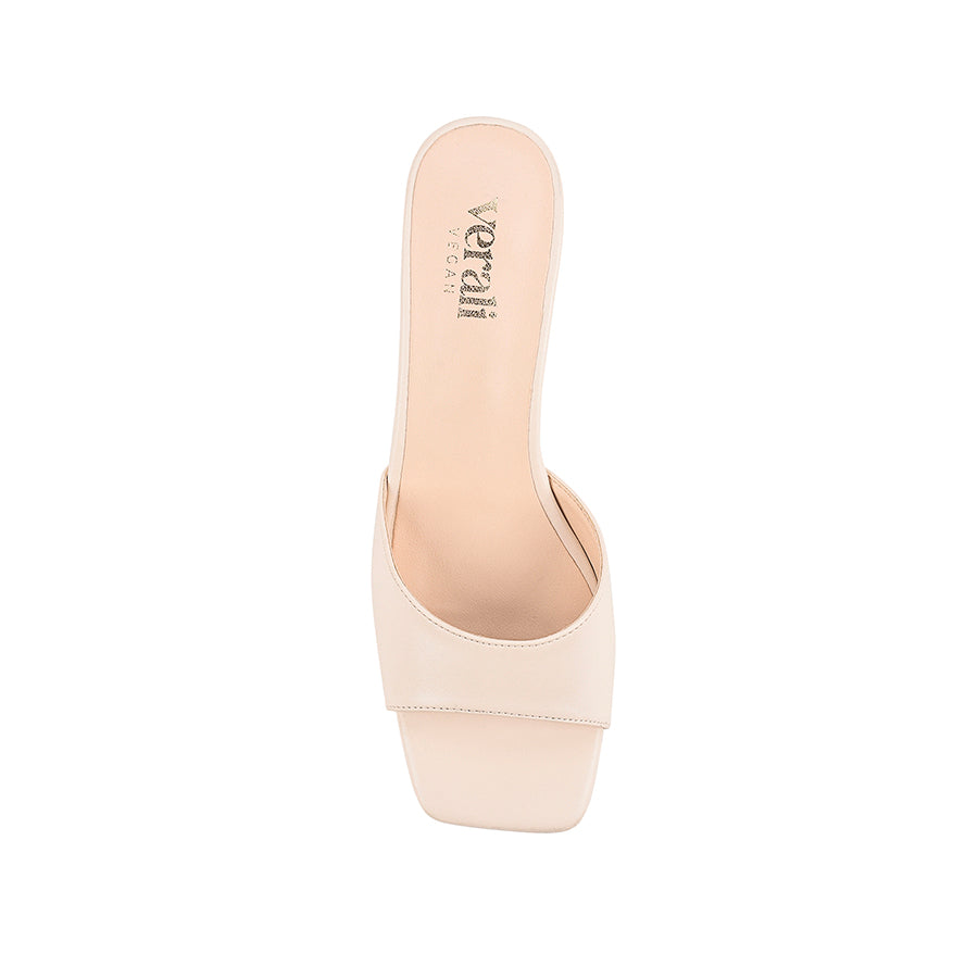 Wednesday Block Heel Mules - Bone White