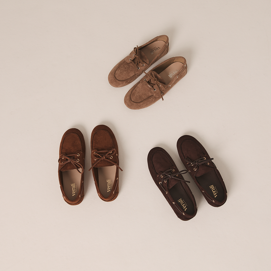 Brody Boat Shoes - Chocolate Brown Micro