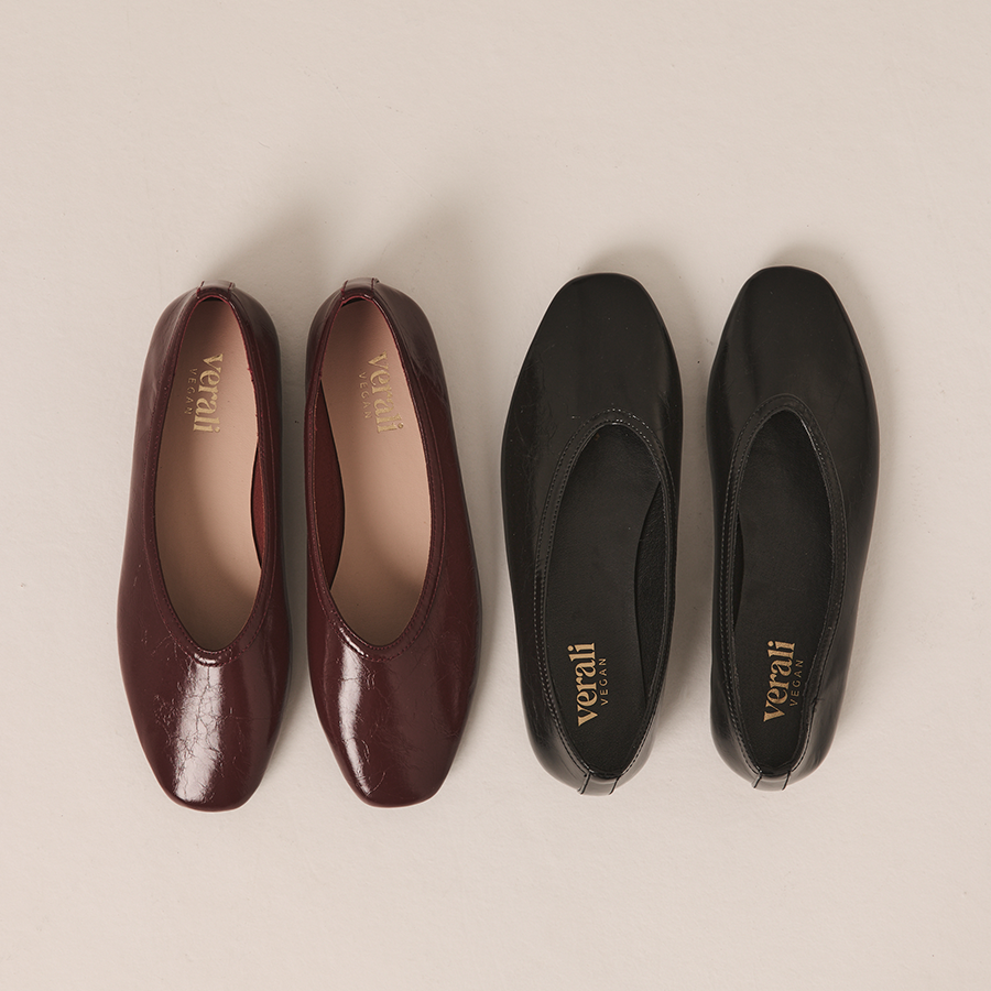 Euphoria Ballet Flats - Wine Crinkle