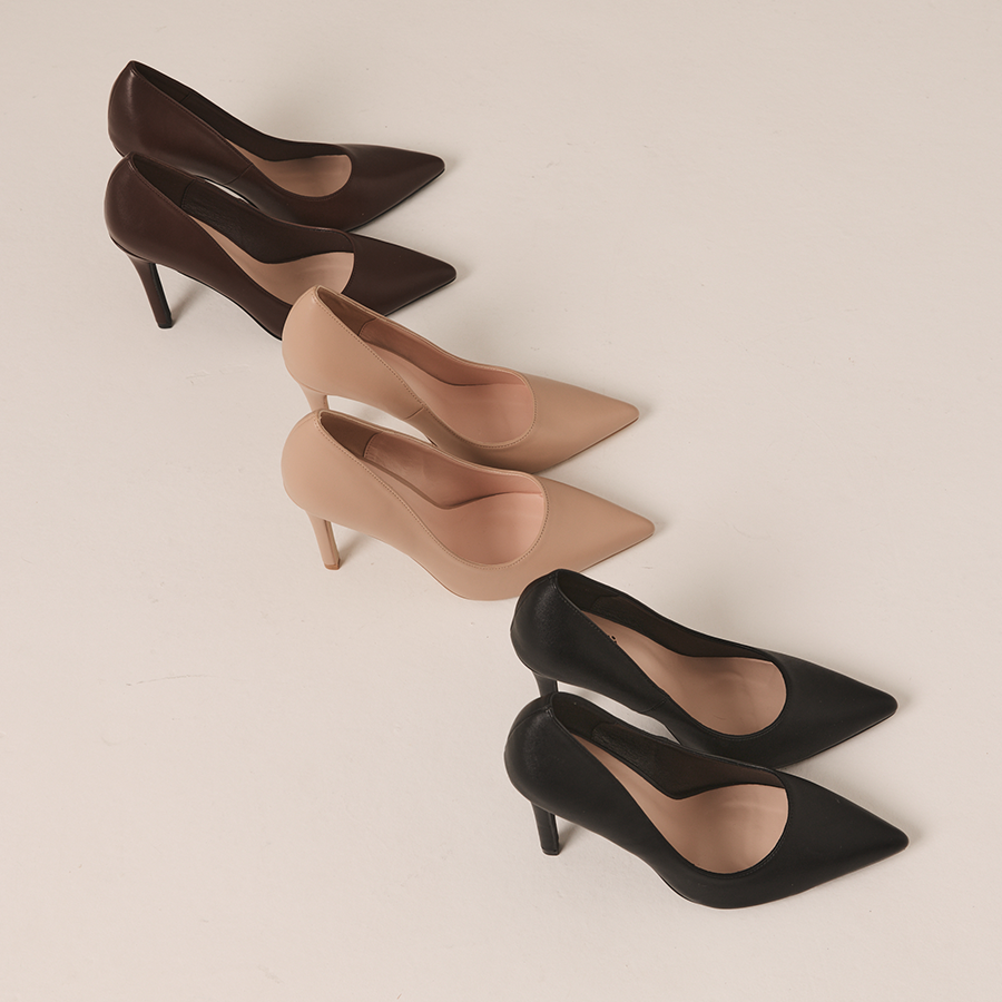 Mikayla Stiletto Heel Pumps - Chocolate Brown