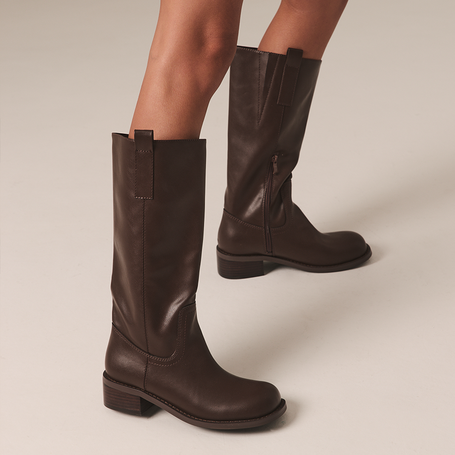 Rogue Knee High Boots - Chocolate Brown
