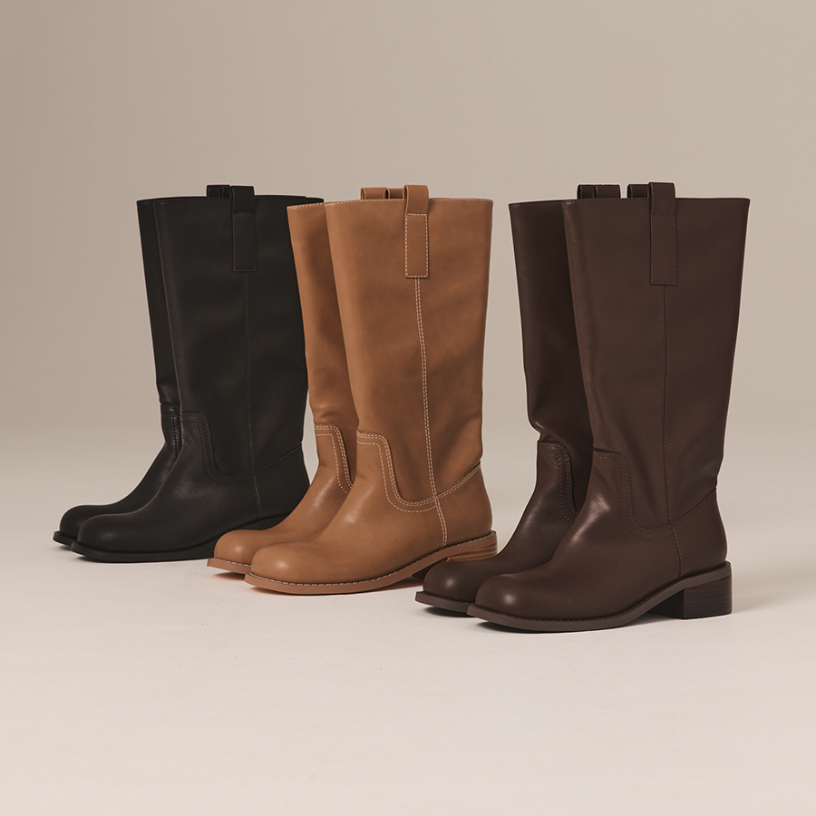 Rogue Knee High Boots - Camel Tan