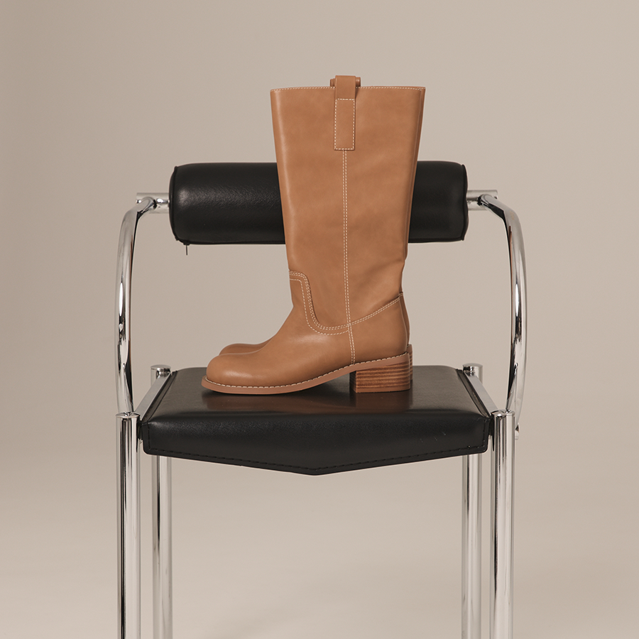 Rogue Knee High Boots - Camel Tan